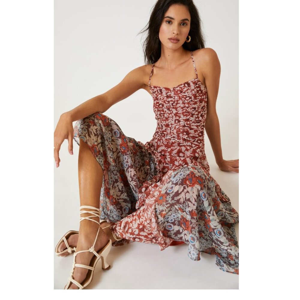 Let Me Be Ruffled Midi Dress